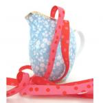 Punkteband, rosa-rot 