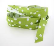 Punkteband, lime-weiß 