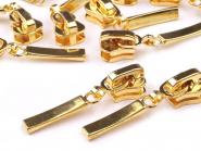 Zipper Profilreißverschluss 5mm gold 5 Stück