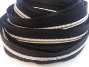 endlos Reißverschluss 3mm silber schwarz 3m