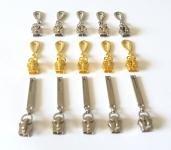 Zipper für 5mm RV silber lang 10 Stück