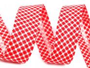 Baumwollschrägband Karo rot 