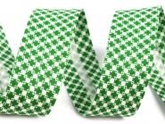 Baumwollschrägband Karo grün 