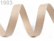 Köperband 10mm beige 