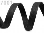 Köperband 10mm schwarz 10m