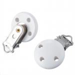 Schnullerband Clip weiß 