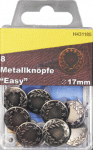 8 Metallknöpfe easy 17mm dark 