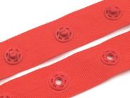 1 Rolle Druckknopfband rot 