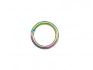 Regenbogen O-Ringe Metall 15 mm 10 Stück