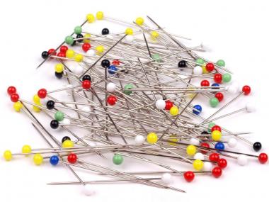 Stecknadeln mit Glaskopf Länge 48 mm 