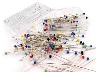 Stecknadeln mit Glaskopf Länge 35 mm 