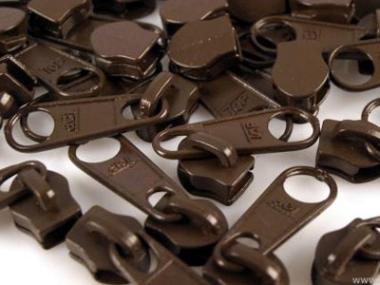 Zipper für 5mm RV dunkelbraun 10 Stück