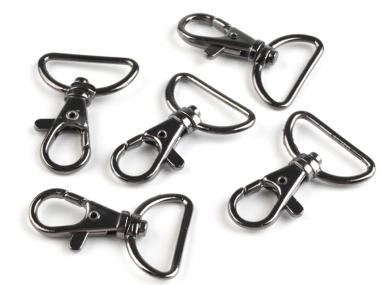 50 kleine dark Karabiner 25mm Metall 