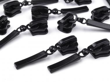 Zipper Profilreißverschluss 5mm schwarz lang 5 Stück