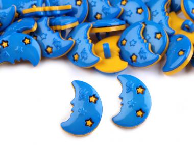 10 Knöpfe Mond türkis 