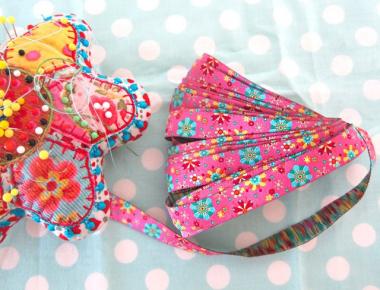 Mandalablumen, pink, Webband 