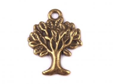 Anhänger BAUM 17x21mm messing 