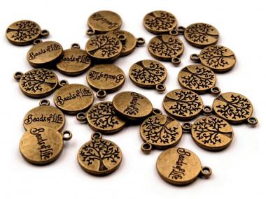 Anhänger BAUM Ø12mm messing rund 