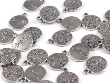 Anhänger BAUM Ø12mm silber rund 
