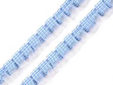 Rüsche kariert blau 