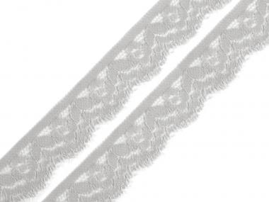 Spitze elastisch Breite 20 mm grau 