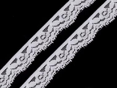 Spitze elastisch Breite 20 mm weiß 