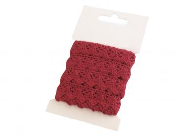 3m Klöppelspitze 15mm bordeaux 