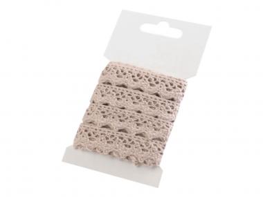 3m Klöppelspitze 15mm milchkaffee 