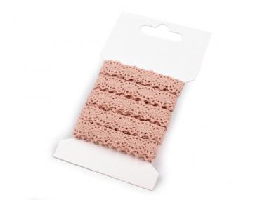 3m Klöppelspitze 12mm altrosa 