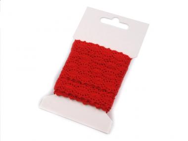 3m Klöppelspitze 12mm rot 