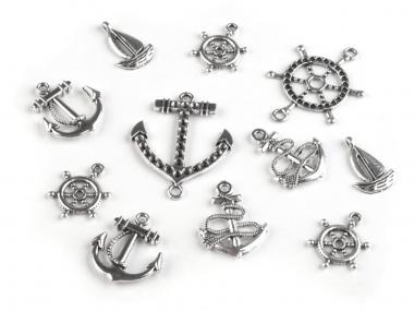 Anhänger Maritimer Mix silber 