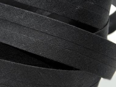 Baumwollschrägband schwarz 25m Rolle x