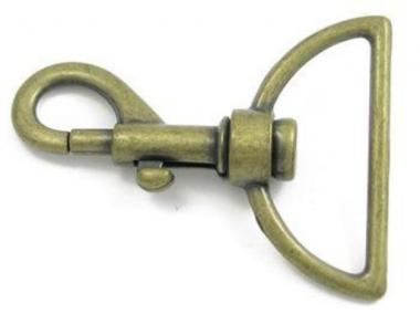 2 Messingkarabiner 40mm halbrund 