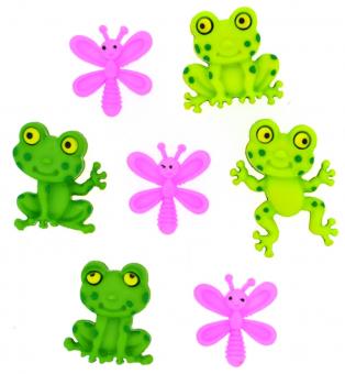 Dress It Up Knöpfe Frösche & Libellen 