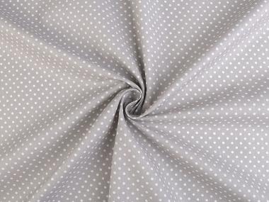 Baumwollstoff Punkte 2-3mm hellgrau 