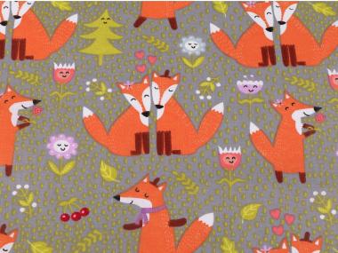 Baumwollstoff Fuchsstoff Füchse 