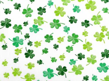 Baumwollstoff Kleeblatt Glücksklee klein 