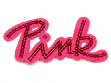 Aufbügler mit Pailletten in pink 