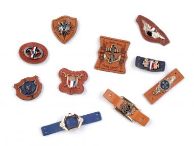 Applikation aus Leder 