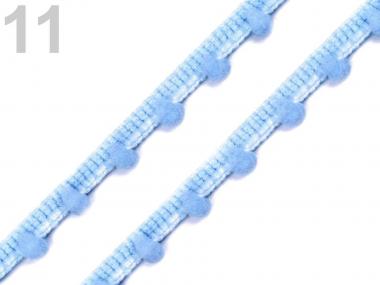 Pomponborte 7mm hellblau 