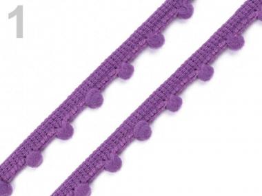 Pomponborte 7mm violett 