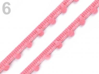 Pomponborte 7mm fuchsia 