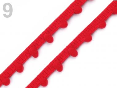 Pomponborte 7mm rot 