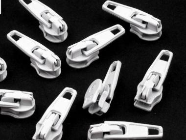5 Zipper Reißverschluss Spitze weiss 