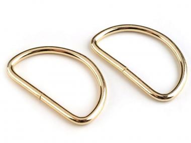 D-Ringe für Taschen 50mm gold hell 