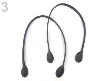 2 Taschengriffe aus Eko Leder grau 