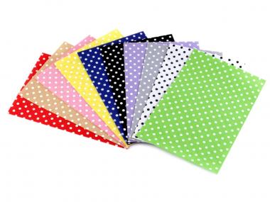 10 bunte Platten Filz getupft 