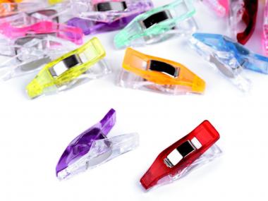 50 Stoffklammer bunt schmal 