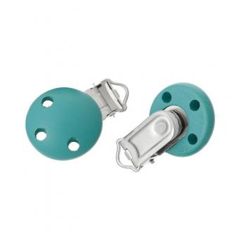 Schnullerband Clip türkis 