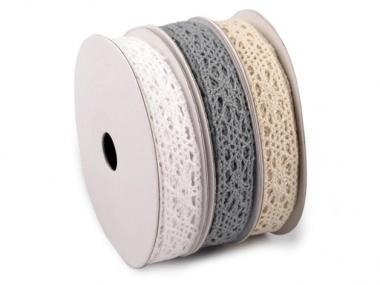 3 x 5m Baumwollspitze Breite 13mm wgb 
